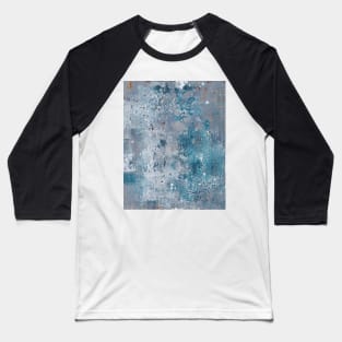 Peeling paint in blue, white and rust. Textured, rugged, weathered Baseball T-Shirt